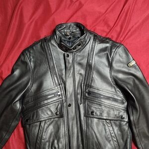 Men's Black Motorcycle Leather Jacket
